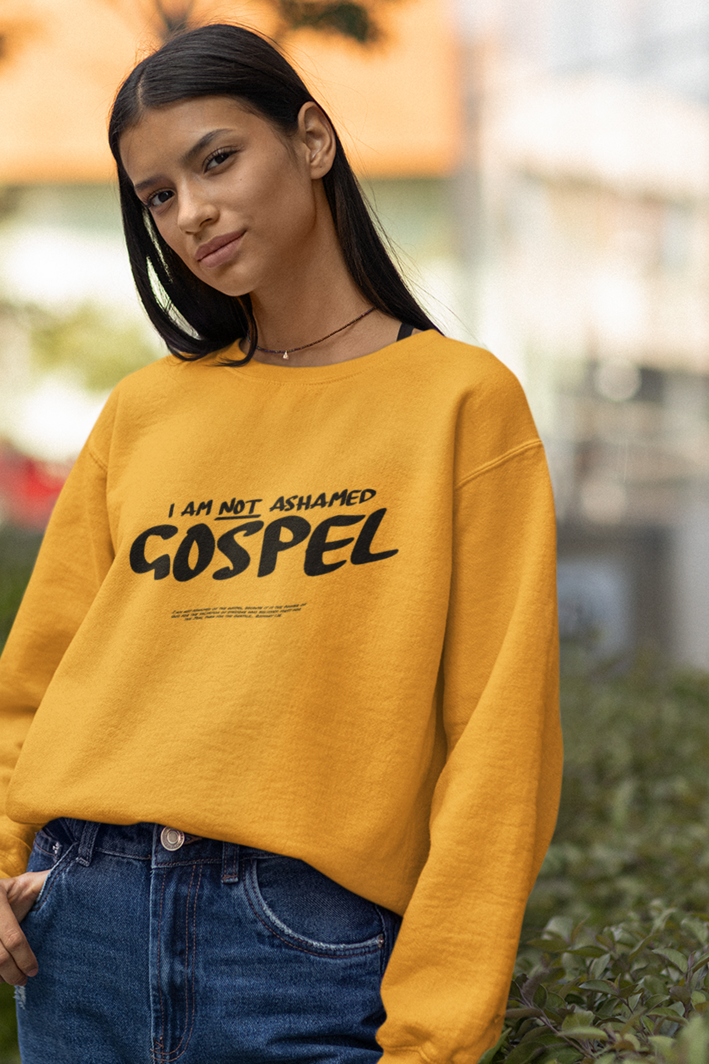 I am not ashamed of the Gospel. Sweatshirt.