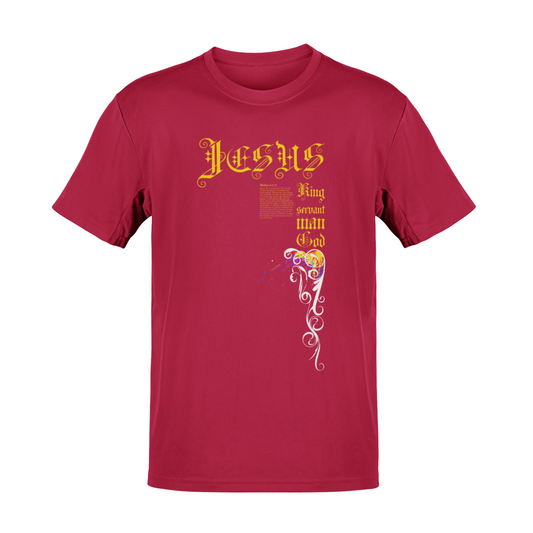 Jesus, King, Servant, Man, God. T-Shirt.
