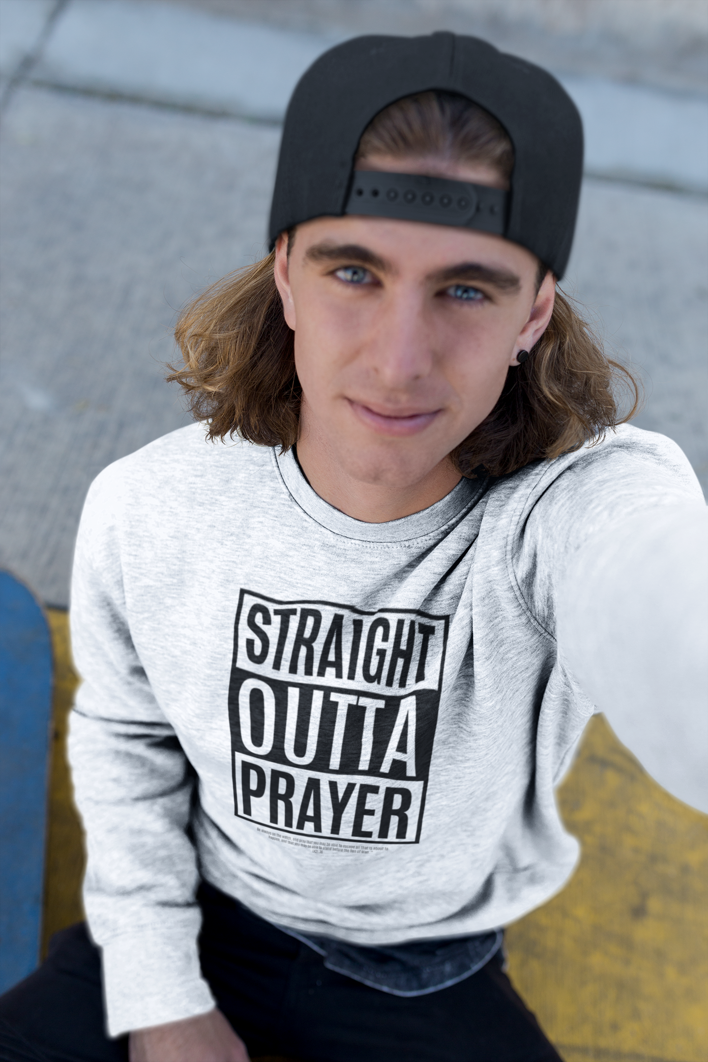Straight outta Prayer. Sweatshirt.
